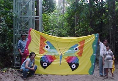 A ceremonial photo taken in commemoration of the erection of the tower. Author, in the back on the right behind his daughter who is currently a junior in college.